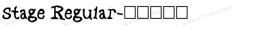 Stage Regular字体转换
